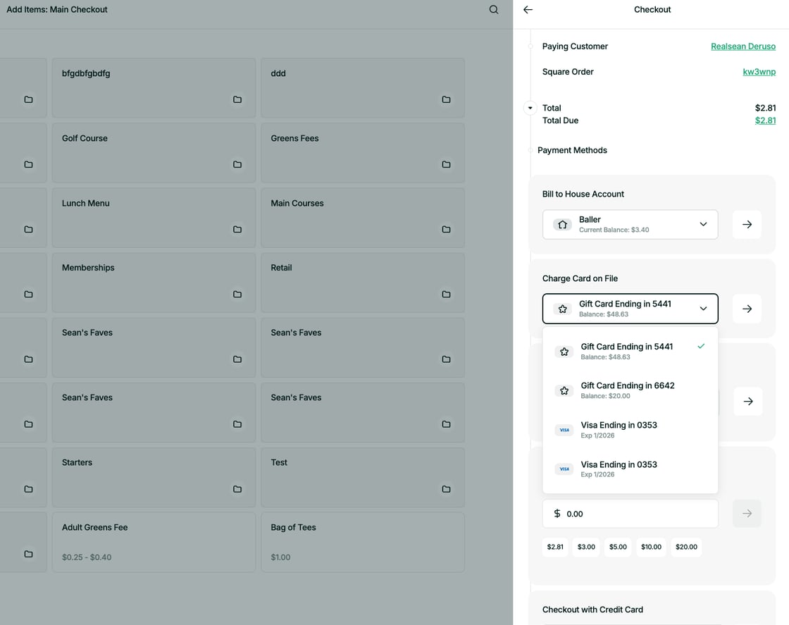 Flexible Payment Options: Giftcards