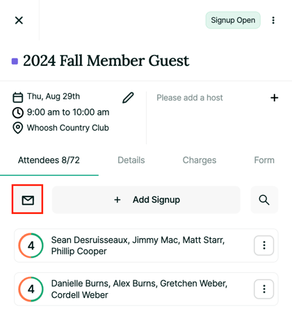 Email Event Attendees