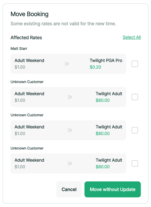 Rate Modal